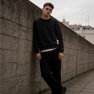Adidas Junior XS Black Crewneck Sweater